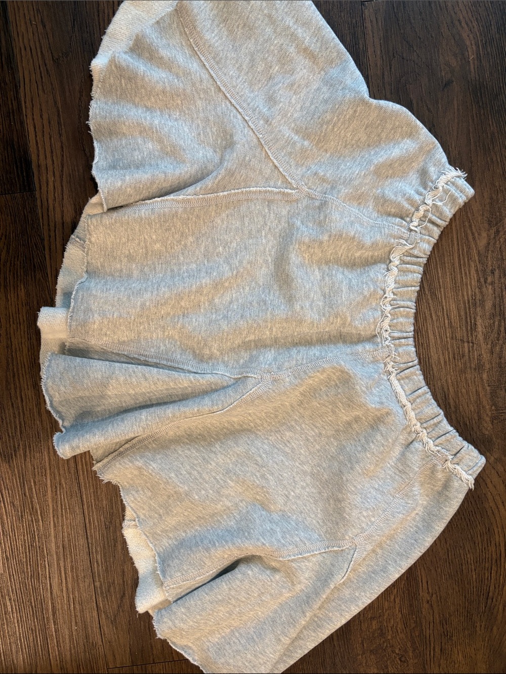 aerie Light Gray Ruffle Mini Skirt